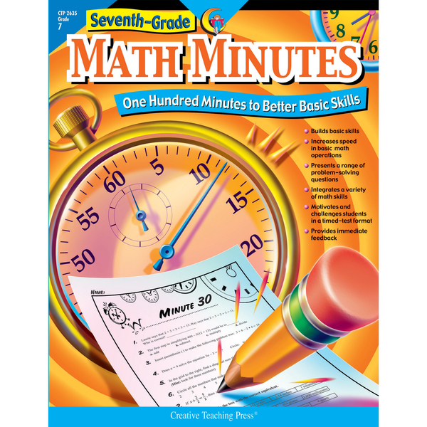 Creative Teaching Press Creative Teaching Press Math Minutes Book, Grade 7 2635
